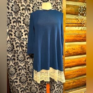 Hayden Lace Trimmed Tunic Size S